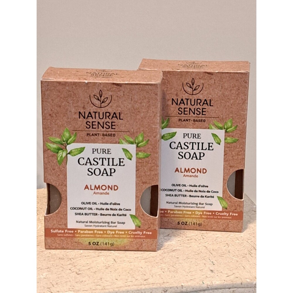 Natural Sense Pure Castle Soap Almond  5 Oz. Bundle Of Two